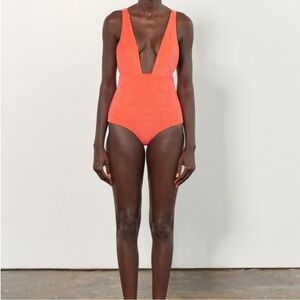 Mara Hoffman Audrey Terry Coral One Piece